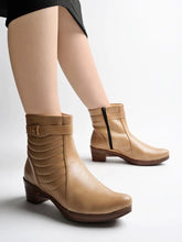 Shoetopia - Stylish Cream Boots For Women & Girls